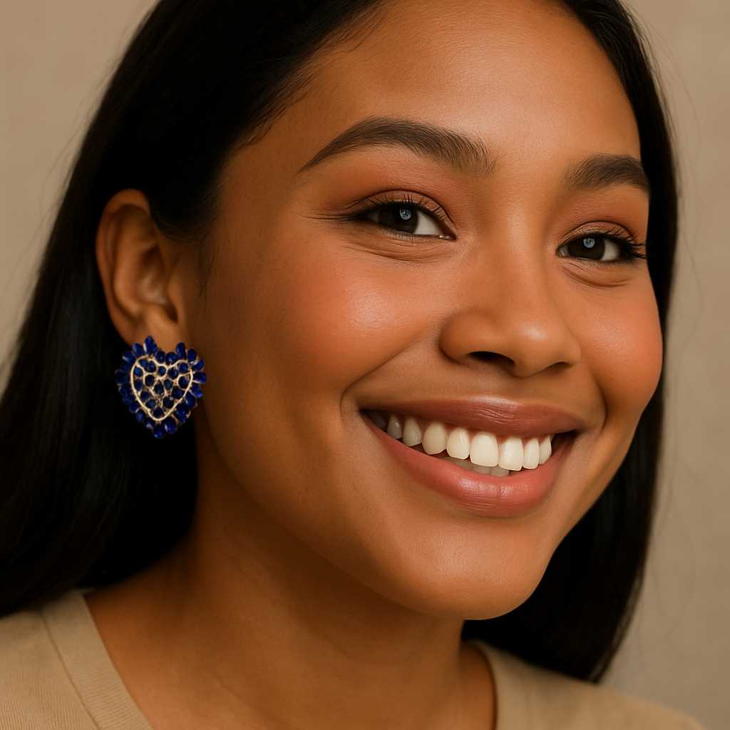 Gold_Heart_ Blue_Murano-Earrings