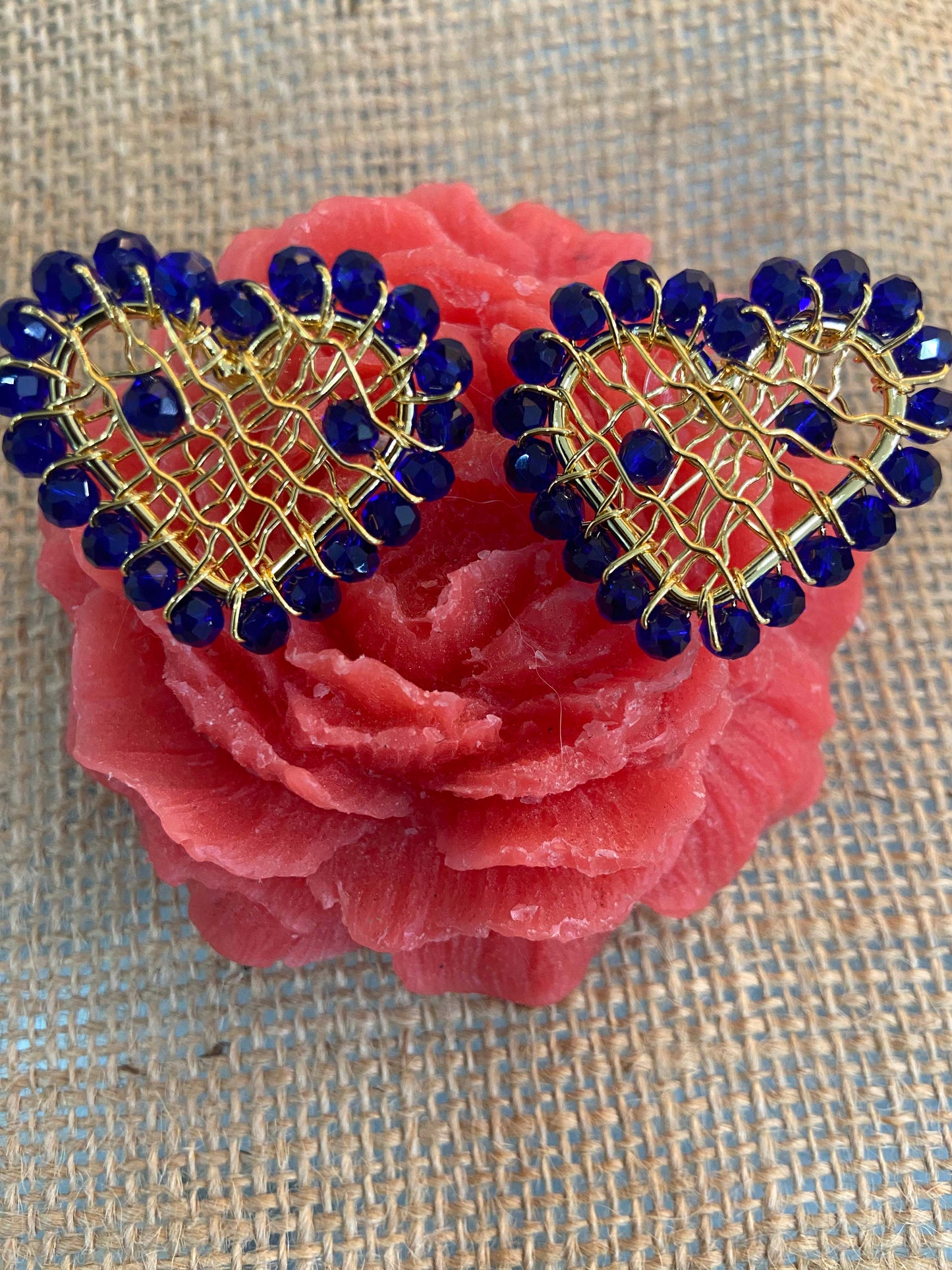 Gold_Heart_ Blue_Murano-Earrings