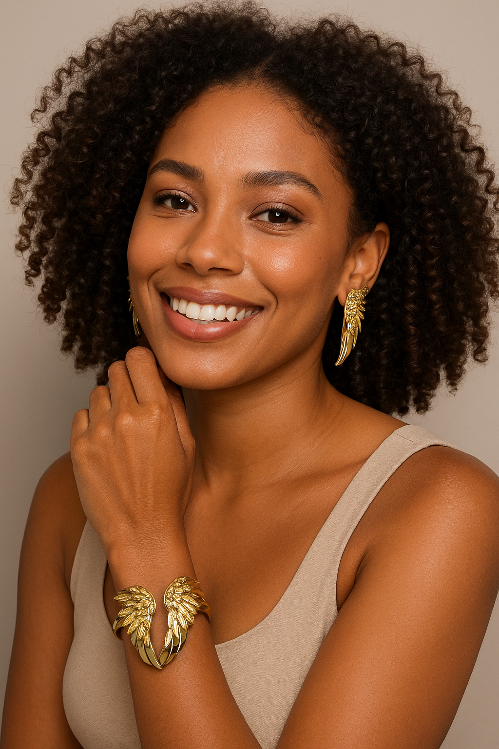 Angel Wings - Set | Gold-Plated Earrings & Bracelet